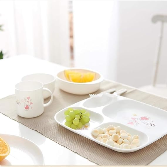 BPA-free 6 in 1 Baby Feeding Set Cute Duck - 8508 (Square Shape)