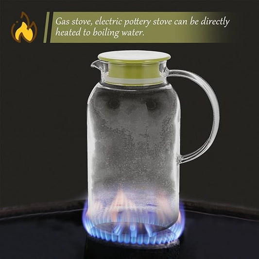 Heat Resistant Borosilicate Jug GPH603-2Y 2.52 Litre with Stainless Steel Lid - (Regular)